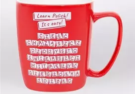 Nadwyraz.com Puodelis keramikos raudona Sužinokite lenkų! Lengva (505160) - 5901005004442