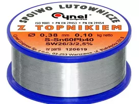 Blow Lydmetalis su fliusu CYNEL LC60-FSW26 0.38mm 100g