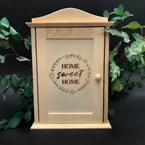 Medinė raktų dėžutė "Home sweet home"