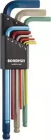 Bondhus šešiakampių raktų rinkinys – 1.5–10 mm – 9 vnt.