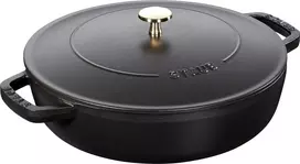 Zwilling Gili keptuvė troškinimui su dangteliu Staub - 28 cm, Juodas