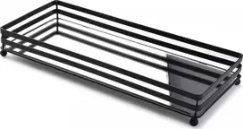 Mondex CEDRIC dekoratyvinis padėklas 39x16x5.5cm, juodas