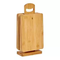 Vintage Coconut „Bigbuy Home“ bambukinės pjaustymo lentelės, 31x14cm, 6 vnt.