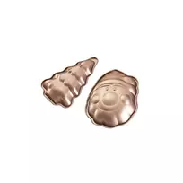 Rinkinys 2 Kalėdinių sausainių kepimo formelės Berlinger Haus Rose Gold BH-6948