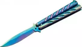 Magnum peilis Magnum Balisong Rainbow universalus
