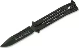 K25 Butterfly peilis K25 36214 Balisong Universal Juodas