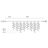 Springos Varveklio girlianda 500 LED
