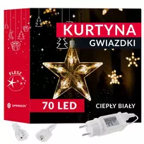 Šviesos užuolaida Springos 70 LED šilta balta
