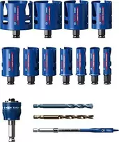 Gręžimo karūnų rinkinys Bosch EXPERT CONSTRUCTION MATERIAL; 20-76 mm; 15 vnt.