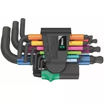 Wera rinkinyje 9 vnt. Hex-Plus Imperial 2 Hex-Plus Multicolor Imperial 2, Series 950/9 BlackLaser, colių
