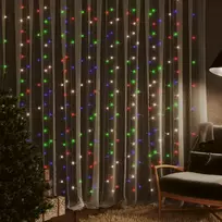 LED lempučių užuolaida, 3x3m, 300 spalvotų LED lempučių