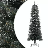 Dirbtinė siaura Kalėdų eglutė su stovu, žalia, 120cm, PVC