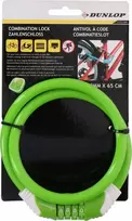 Dunlop Dviračio spiralinis užraktas su kodu 65cm