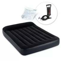 Pripučiamas čiužinys 191x137x25 cm su stūmokliniu pompa INTEX 64142