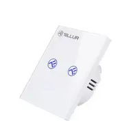 „Tellur“ išmanusis WiFi jungiklis, SS2N, 2 prievadai, 1800 W, Baltas
