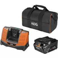 AEG Powertools AEG - 18v įkroviklio paketas + 1 Pro ličio 18V 4 -0 Ah didelės paklausos akumuliatorius - Su apačia. - Setl1840shd