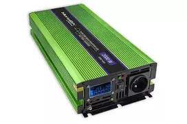 Įtampos keitiklis Qoltec Pure Sine Wave Monolith + įkroviklis (51942) 1000W 12V