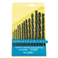 Grąžtas Mega Metalo gręžimo rinkinys HSS-R 1,5-6,5 mm 13gb