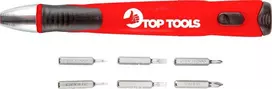 Top Tools Koncówki Tikslūs atsuktuvo antgaliai su laikikliu, 7 vnt.