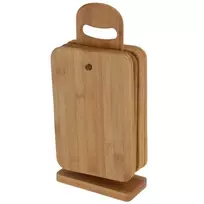 Pjaustymo lentelės bambukinė su stovu 22x15 cm 6 vnt.