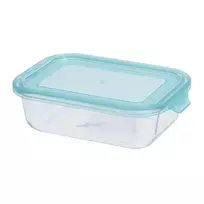 Excellent Houseware Stiklinis su virtuvės maisto indas su sandarikliu, 0,6 l, sandarus