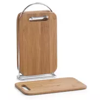 Bamboo Komplekte 4 bambukinės virtuvės lentos + lentyna, ZELLER