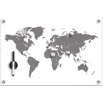 Magnetinė lenta World + 3 magnetai, 60x40 cm, ZELLER