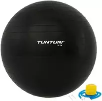 Tunturi Gymball Mankštos kamuolys su pompa 90cm, juodas