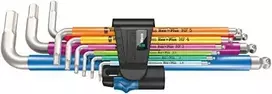 Wera L formos šešiakampių raktų komplektas 3950/9 Hex-Plus Multicolour