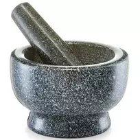 Zeller Present Dark Tamsaus granito spalvos virtuvinis skiedinys GRANIT su grūstuvu, ZELLER