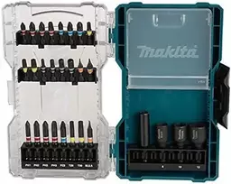 Grąžtas Makita 28 vnt. antgalių rinkiniai vitrininėje dėžėje E-07048