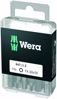 kompleksas 10vnt. antgaliai 1/4" varžtams su TORX-Plus lizdu, dydis TX40/25mm, Wera [05072412001]