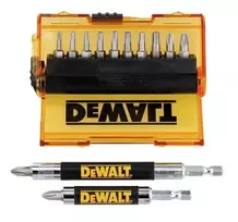 Grąžtas Dewalt ATSUKTUVŲ ANTGALIŲ RINKINYS + LAIKIKLIS, 14 VNT. (1 KOMPLEKTAS)