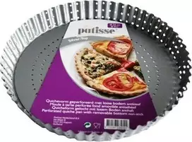 Patisse Perforuota torto forma su nuimamu dugnu 24 cm Sidabrinis viršus universalus