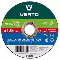 Metalinis pjovimo diskas VERTO 61H532, 125 x 1,5 x 22 mm