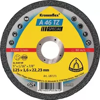 KLINGSPOR METALO PJOVIMO DISKAS 230 mm x 1,9 mm x 22,2 mm A46 TZ specialus