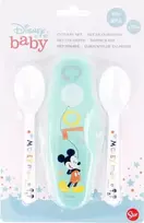 Mickey Mouse Peliukas Mikis – 2 šaukštai maitinimui + dėklas (kietas)