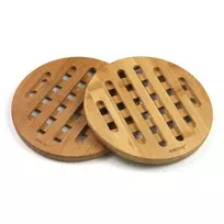 Bambukinių padėkliukų rinkinys King Hoff KH-1215, Ø17,5 x 1,2 cm