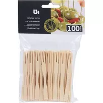 Excellent Houseware Užkandžių šakutės bambukinė 100 vnt.