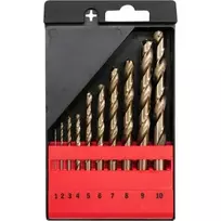Grąžtas YATO Rinkinys grąžtų DO METALU HSS 10 vnt. 1, 2, 3, 4, 5, 6 ,7, 8, 9, 10mm, KOBALT