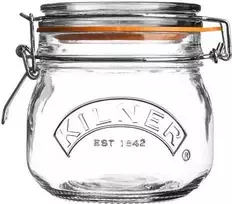 Kilner KIL-stiklainis 0,5 l. Apvalus stiklainis su užsegimu