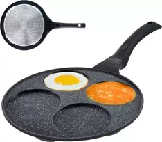 Orion Keptuvė kiaušiniams GRANDE 27 cm - granitinė, 4 formos