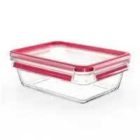 Emsa Emsa Clip&Close stiklinis maisto konteineris 1,3 L raudonas