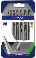 Grąžtas Tivoly Medžio grąžtų rinkinys (minkštai medienai ir kietmedžiui) Clipster PRO 8vnt Ø2-10mm