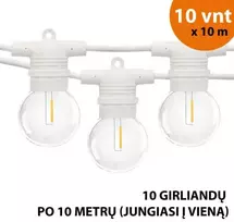 Tonro Lauko girlianda (LED lemputės) 100 m Glow balta
