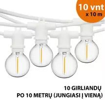Tonro Lauko girlianda (LED lemputės) 100 m Perl balta