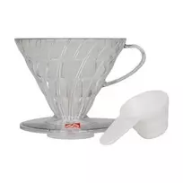 HARIO V60-02 skaidraus plastiko lašintuvas
