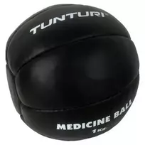 Odinis pasunkintas kamuolys TUNTURI 1-5kg, juodas (Svoris: 1kg)