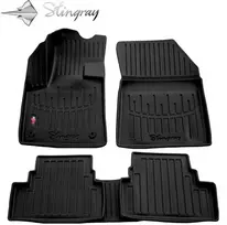 Stingray Guminiai 3D kilimėliai PEUGEOT 3008 2016-2020m. 5 vnt. / juoda / 5016035 / paaukštintais kraštais