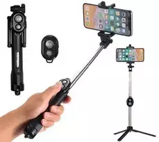 RoGer Selfie Stick + trikojo stovas su Bluetooth nuotolinio valdymo pultu